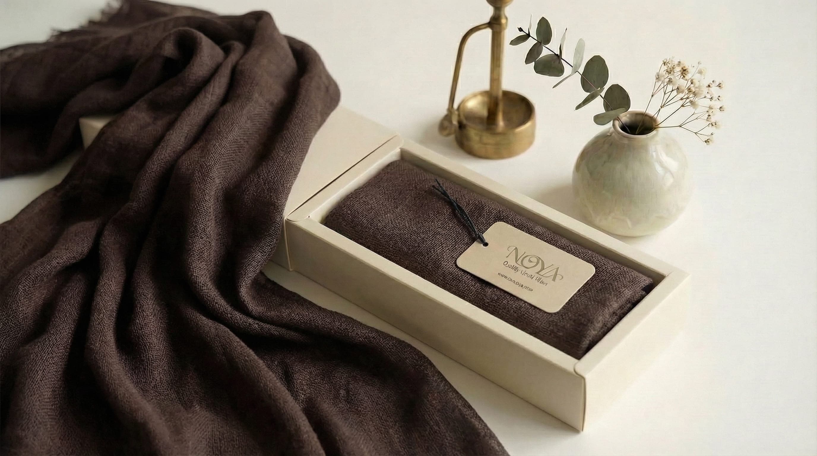 Pure Cotton Hijab - Brown